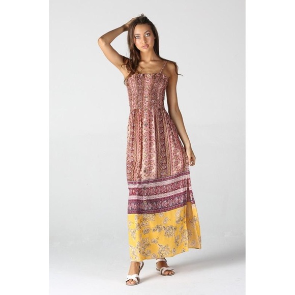 Smocked Boho Maxi Dress - Picture 1 of 7